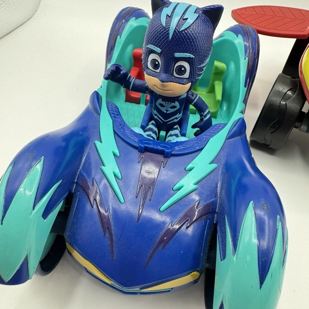 PJ Masks Lot Of 3 Vehicles With Figures Catboy Owlette Gekko Glider Mobile L8